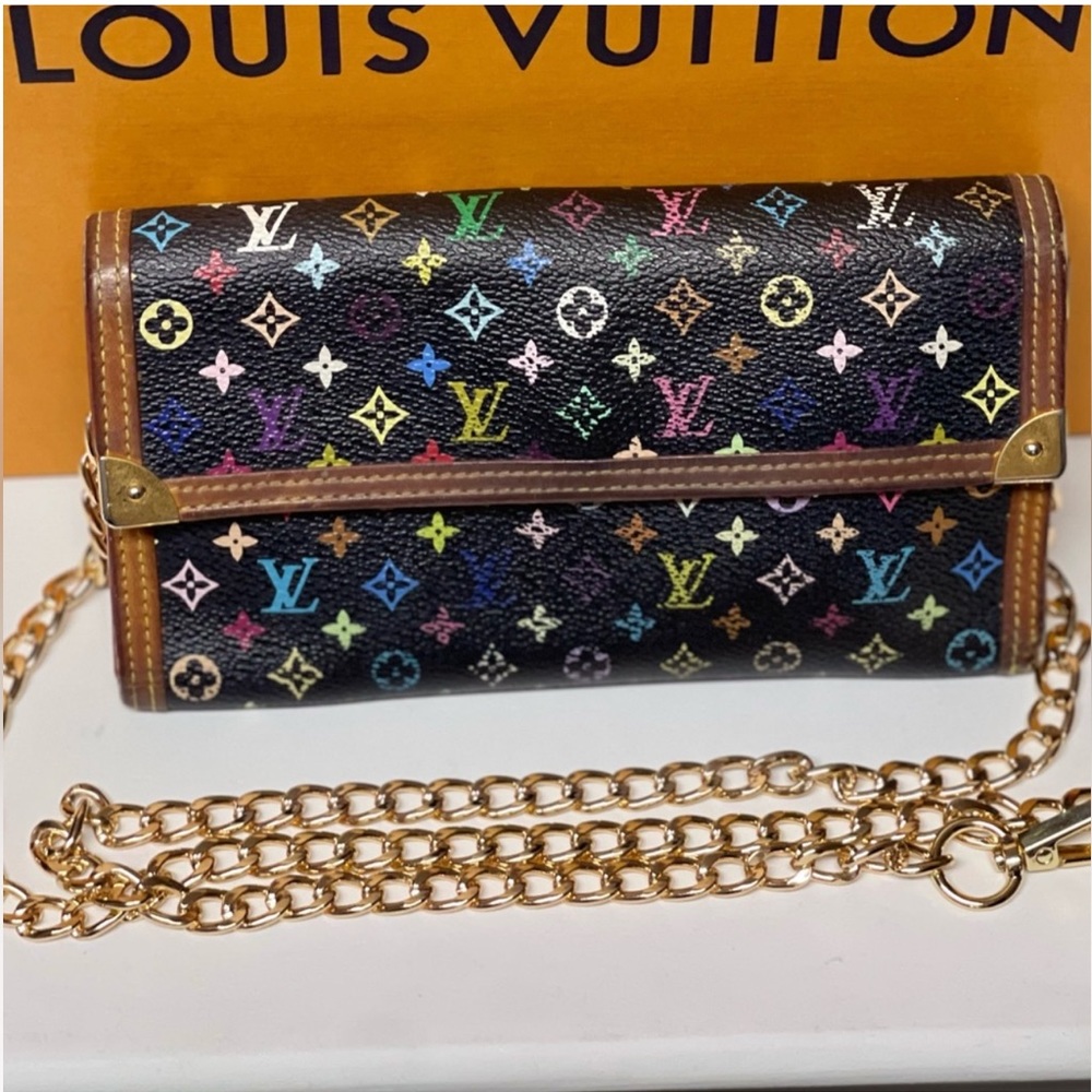 Authentic LOUIS VUITTON Monogram Murakami Multicolored trifold wallet